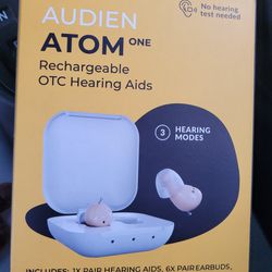 Audien Atom Rechargeable OTC Hearing Aids 