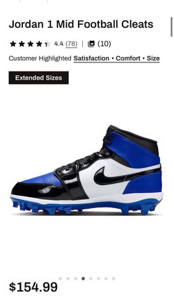 Jordon 1 Mid  Football Cleats