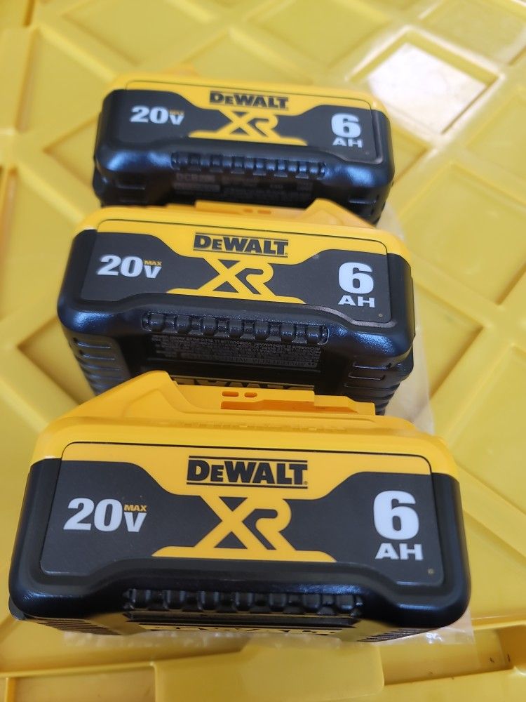DEWALT 20VMAX XR 6.0AH BATTERIES NEW $100 EACH 