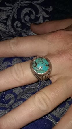 Sterling silver and turquoise ring