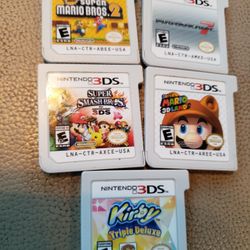 5 Nintendo 3ds Games 4 Mario And 1 Kirby deluxe Game 