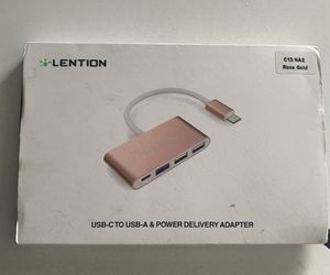 Lention C13 4-in-1 USB-C Hub in Rose Gold