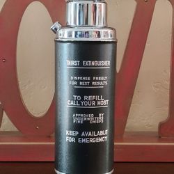 Vintage Gag Thermos - 'Thirst Extinguisher' Liquor Dispenser w/ Music Box - Plays "How Dry I Am"
