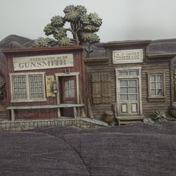 Vintage Western Town Wall Plaque 