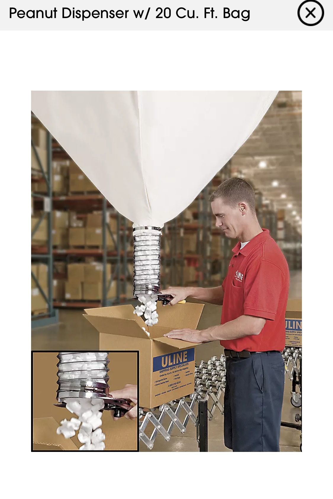 Peanut Dispenser 20 Cu. Ft Bag