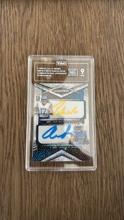 TAG Mint 9 P. Nacua/ A.R. St. Brown 8/10 Dual Auto Silver Sparkles