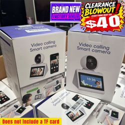Home Security 1080p Camera with 4.3" Screen, Two Way Video Call Function