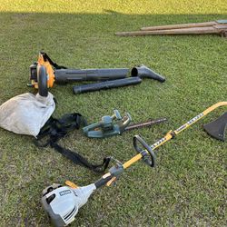 Gas, Weed Eater, Leaf Vacuum/Blower, Hedge Trimmers