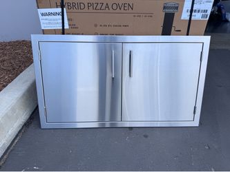 Made in USA 39'' Stainless Steel Double Access Door by TrueFlame