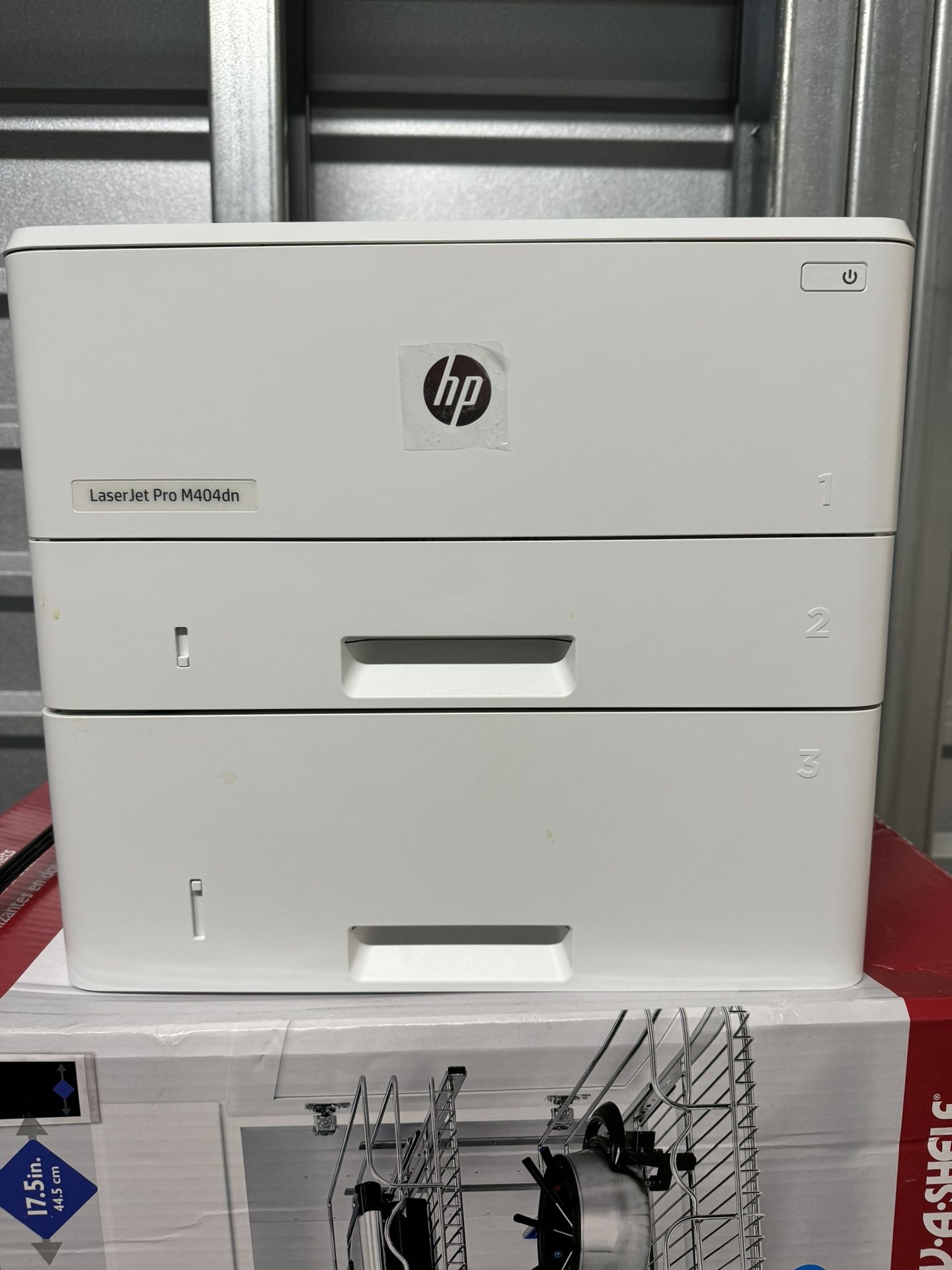 HP LaserJet Pro M404dn printer & extra large paper tray