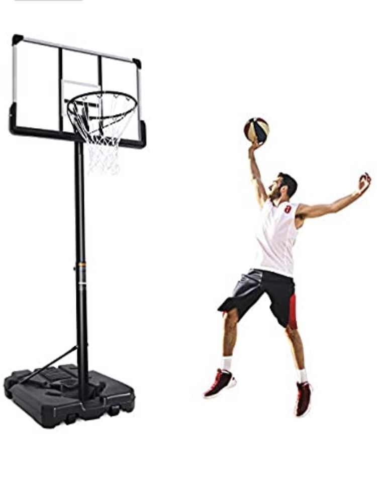 Portable Basketball Hoop & Goal Basketball System Basketball Stand Height Adjustable
