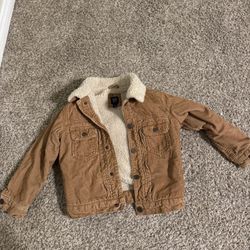 Gap Corduroy Jacket With Sherpa Boys Jacket Size 5 