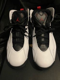 Air Jordan High-Top Sneakers White Black Red