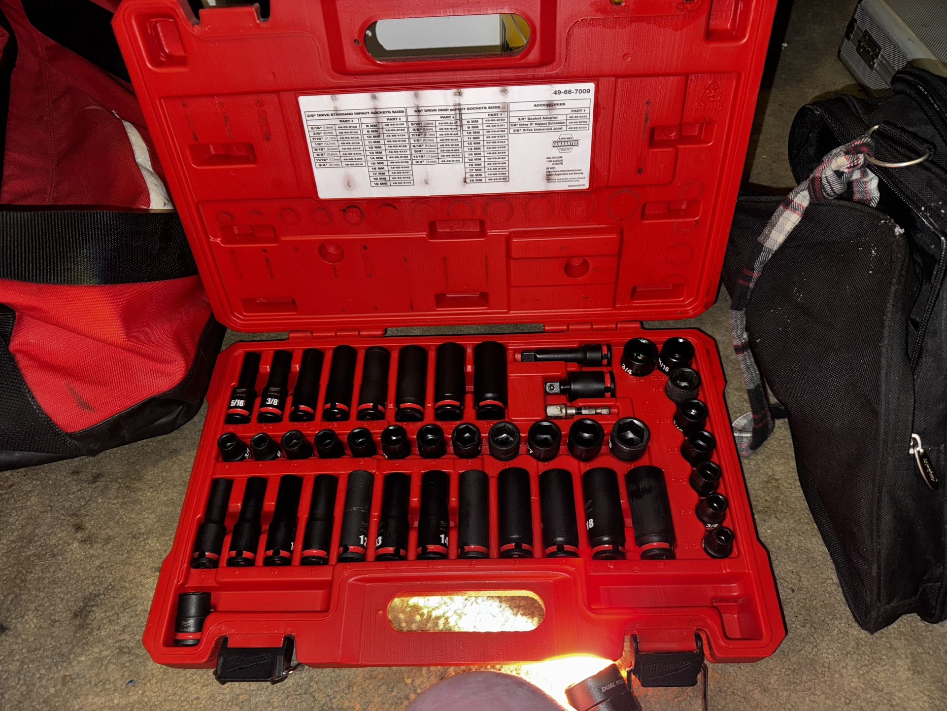 Milwaukee SHOCKWAVE 3/8 in. Drive SAE and Metric 6 Point Impact Socket Set (43-Piece)