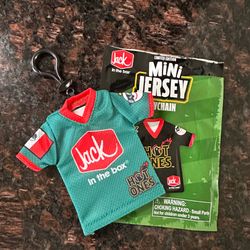 Jack in the Box Hot Ones 75 Year Anniversary Mexico 🇲🇽 Mini Jersey Keychain
