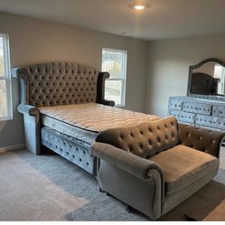 Modern Bed frame and bedroom sets at the Lowest Prices- zero interest financing- shop now pay later. 