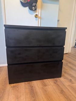 IKEA Black 3-Drawer Dresser