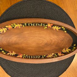 Decorative Wooden Serving Dish Or Bowl