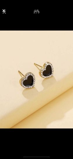 ✔️ Gold plated heart earrings
