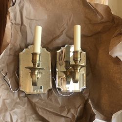 Visual Comfort Wall Lights Brass And Mirror 