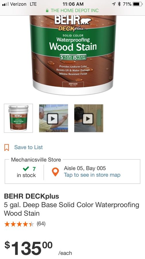 Behr Deck Stain
