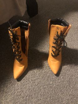 Stilletto pump boots - size 11