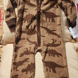 Carter's Baby Boy's Zip-Up Fleece Jumpsuit