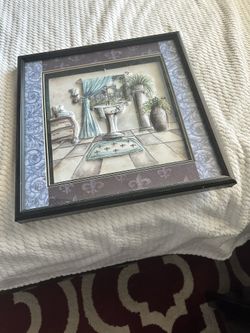 Cute Bathroom Picture 14 X 14 In