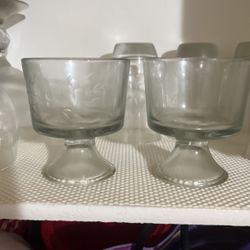 4 Desserts Princess House Glass Cups