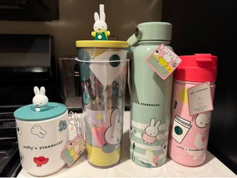 Starbucks miffy collab cups