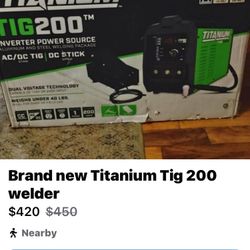 Brand New Aluminum & Steel Tig Welder 