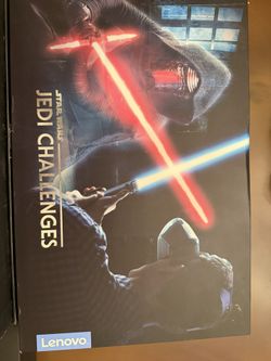 Star Wars Jedi Challenges AR Headset With Lightsaber Controller and Tracking Lenovo -Like New