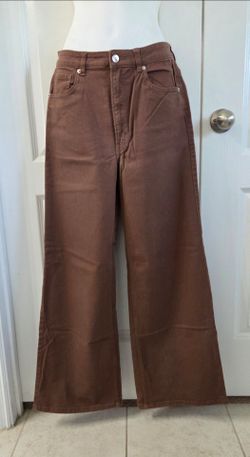 Women's Dark brown Wide twill trouse