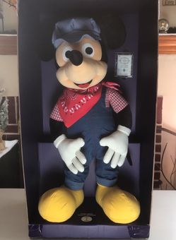 (LIKE NEW) “TREASURES FROM THE VAULT” WALT’S ENGINEER MICKEY MOUSE - LIMITED EDITION - SIZE: 36 INCHES TALL