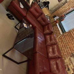 For Sale: Sectional Couch with Lounge Chair and Ottoman, Plus Coffee Table and End Tables**