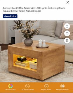 Convertible Coffee Table with LED lights