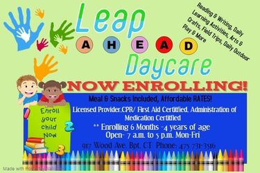 Slots available for 2-4 yrs old