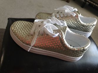 Gold shoes