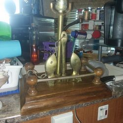 Vintage Brass Anchor Lamp
