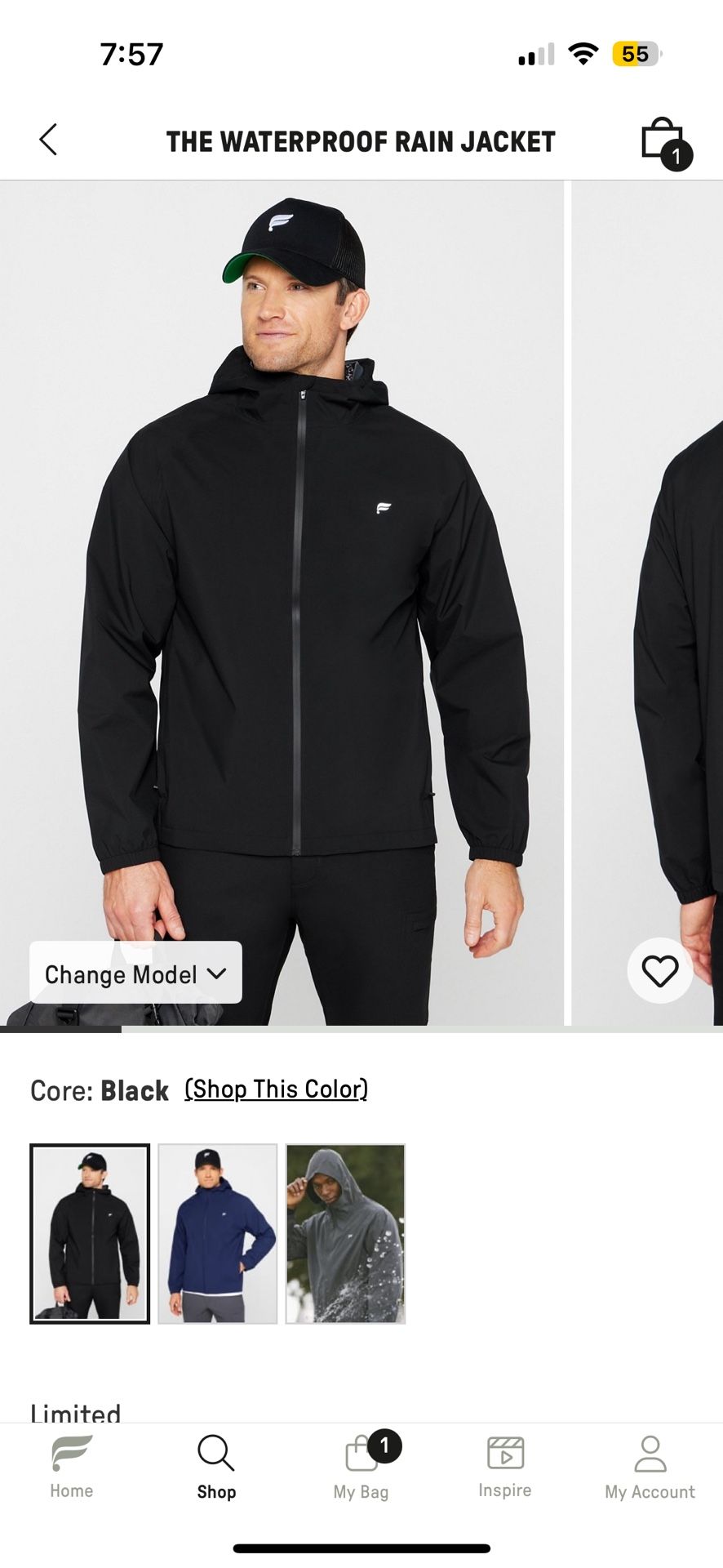brand new Waterproof rain jacket /Black