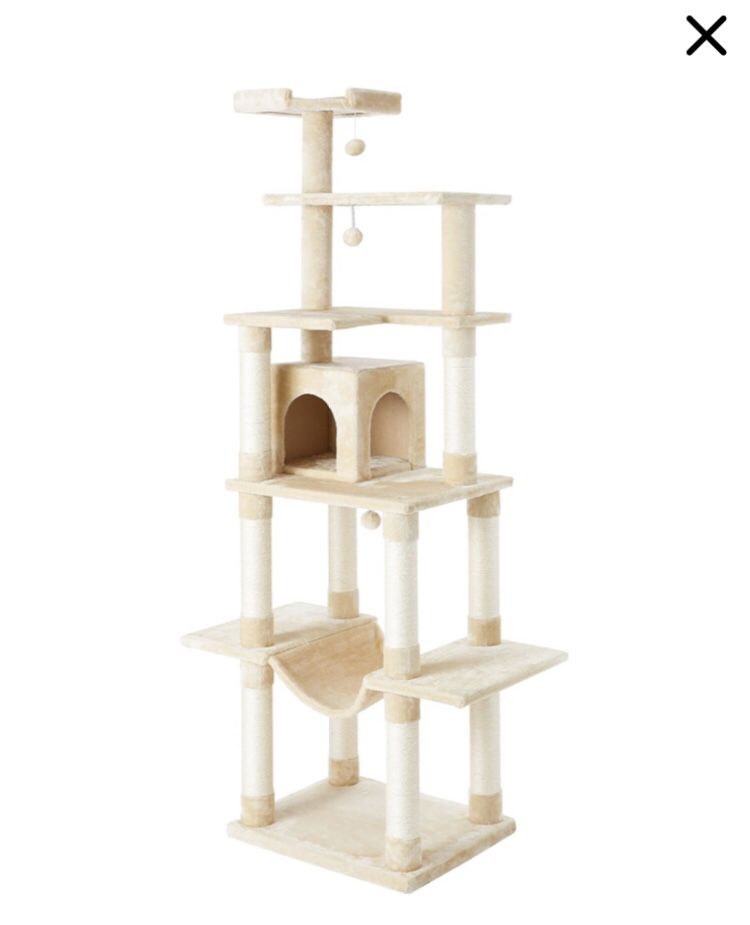 Cat Tree/Castle/Condo Frisco 78-in Faux FurCream