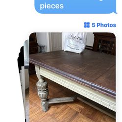 Antique Dining Table And Chairs 1920-30's