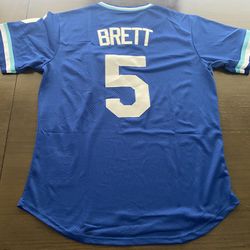 George Brett Kansas City Royals Baseball MLB New Large HOF Short Sleeve Jersey 