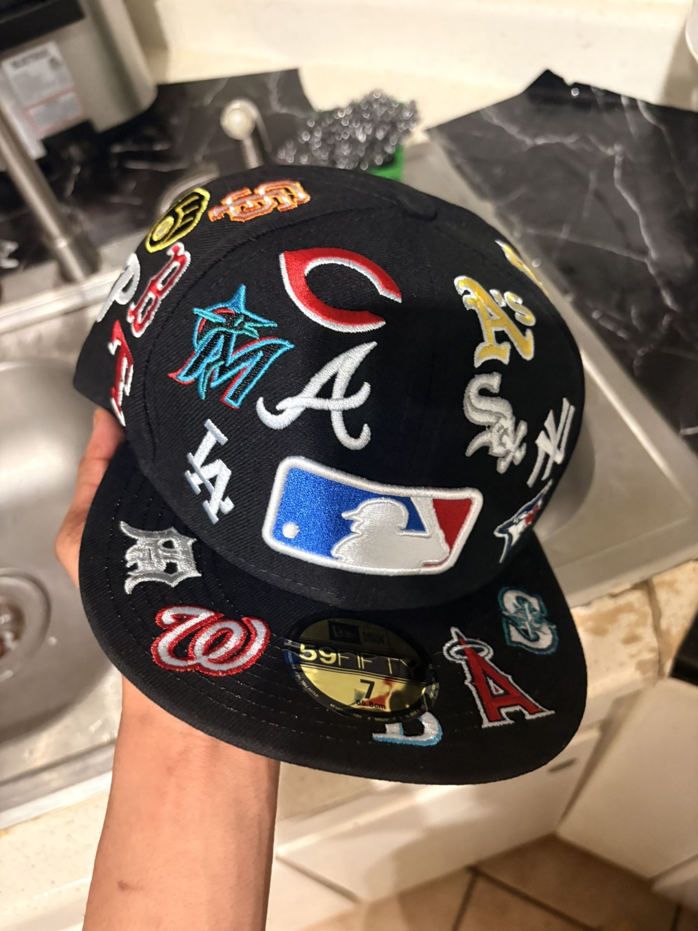 New Era MLB Allover Team Logo 59FIFTY Fitted Hat