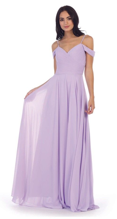 Lilac Chiffon Gown Dress