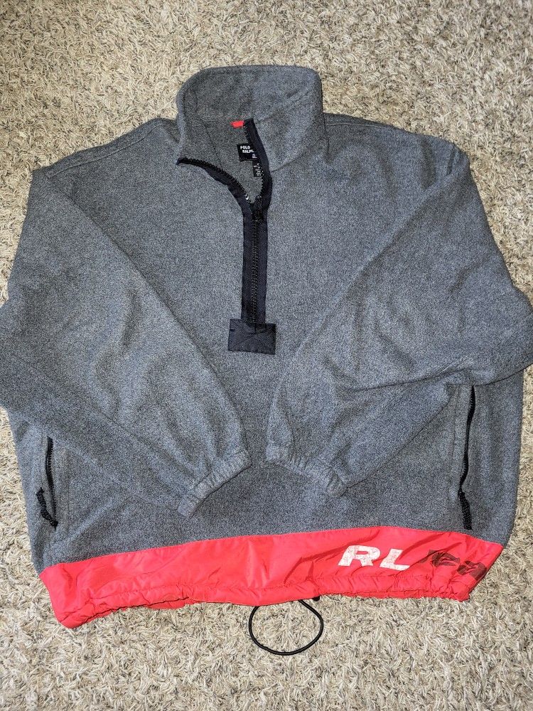 Vintage Ralph Lauren Polo Sport 1/4 Zip Fleece Pullover Jacket Size Large 
