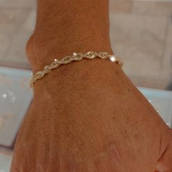 14k Gold Rope Bracelet 