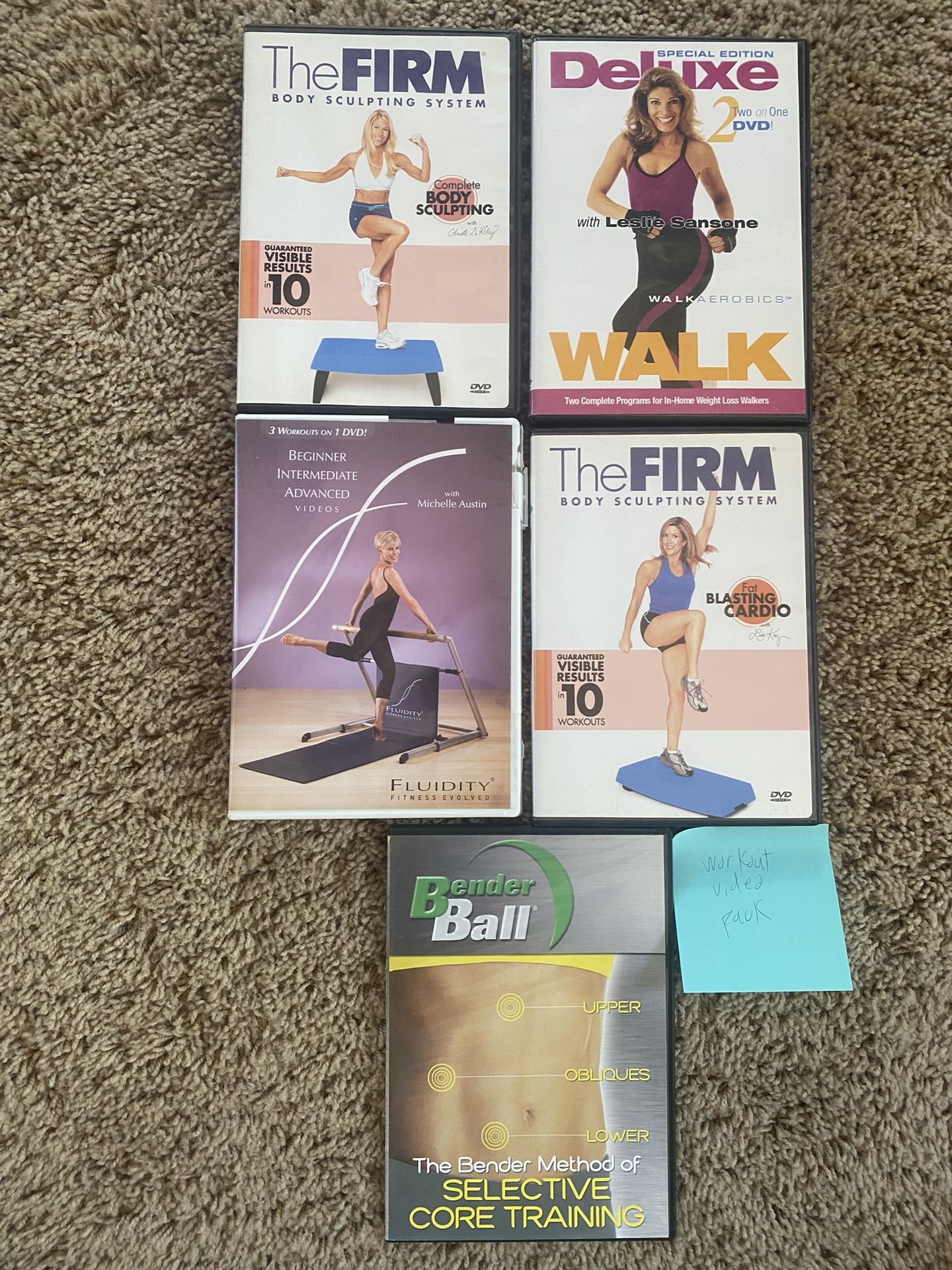 5 pack workout videos for dvd
