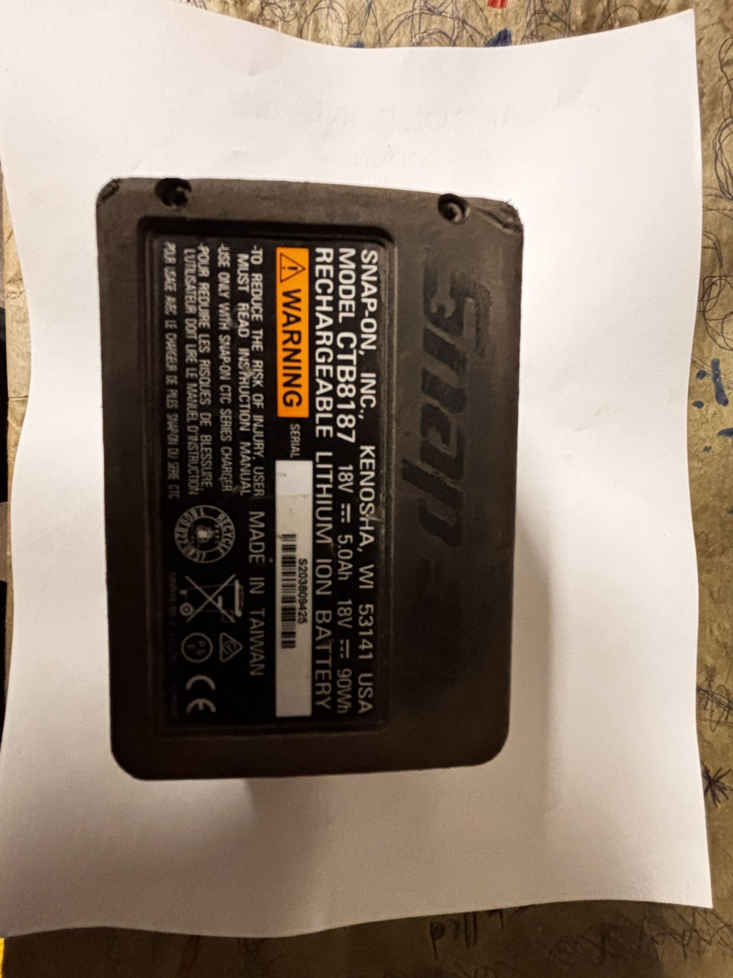 Snap On Battery Only
