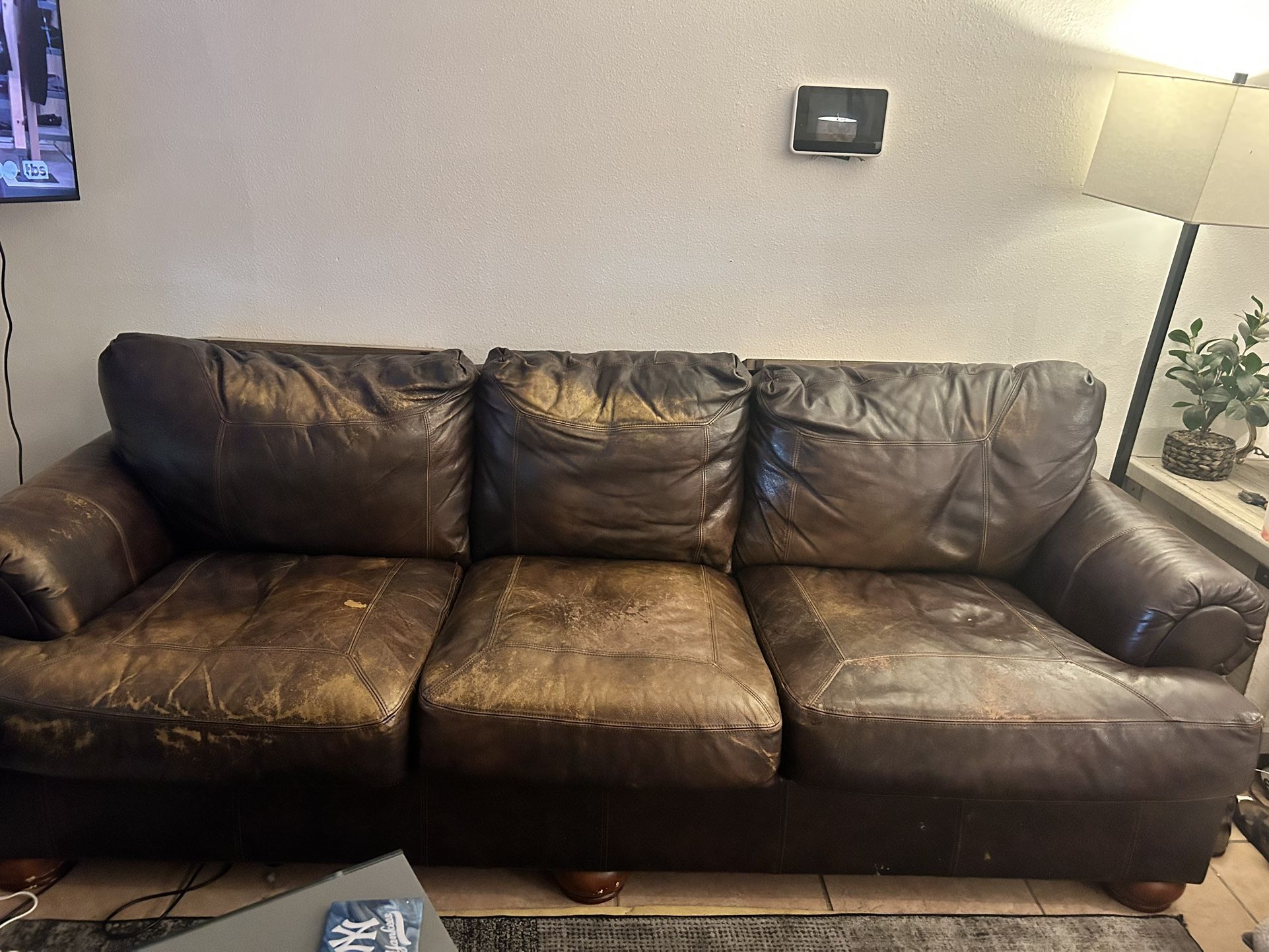 Big Leather Couches OBO